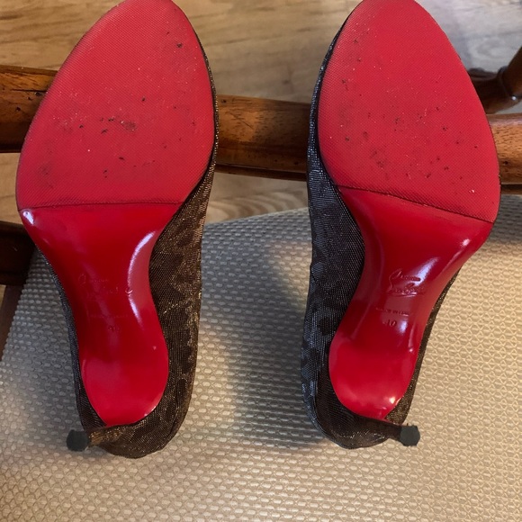 Christian Louboutin Fifi 100 Lame - Picture 3 of 4